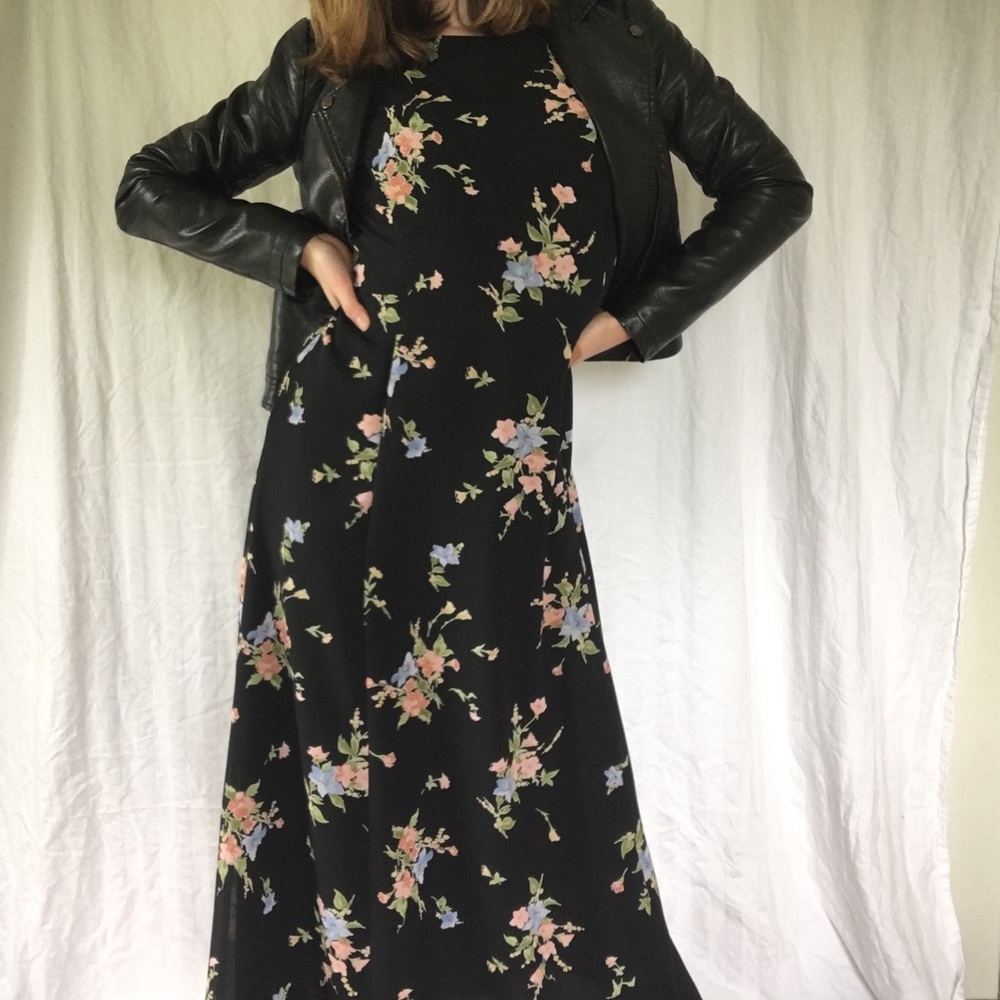 vintage Villager floral maxi dress Liz Claiborne
